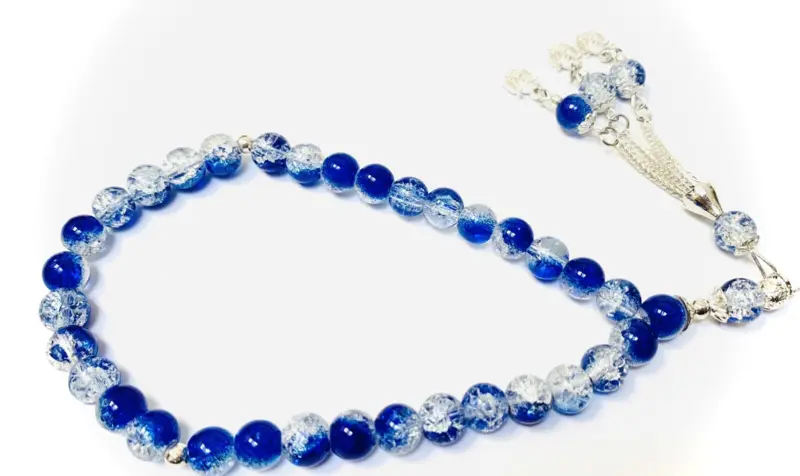 Royal Blue Glas Tasbih 33 Perlen
