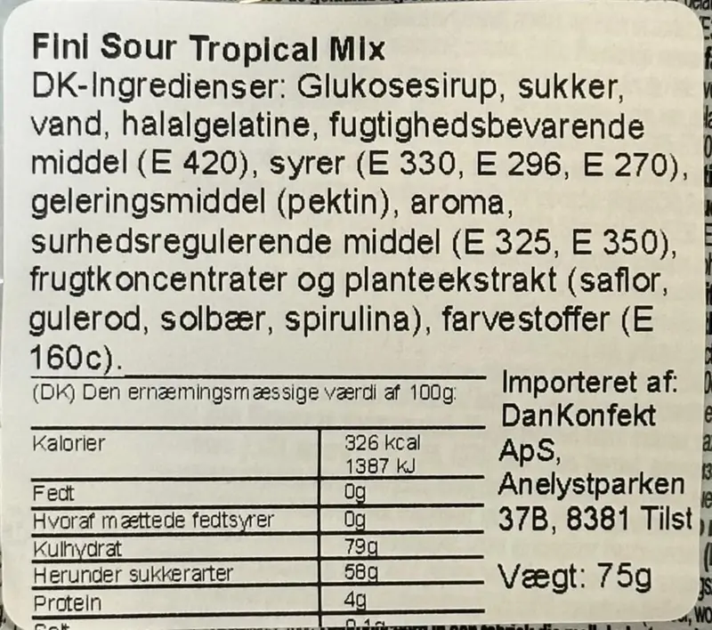 Tropical Mix Fini 75g