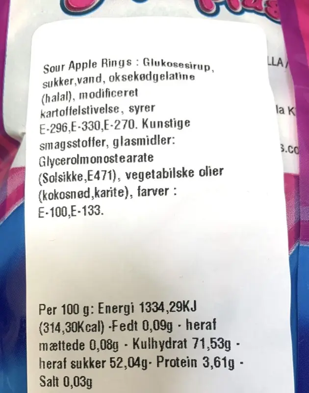 Sura Äppelringar Dulceplus 1 kg