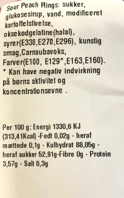 Sour Peach Rings Dulceplus 1 kg