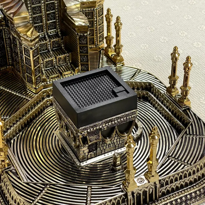Kaaba Mecca Clock Tower dekoration, guld