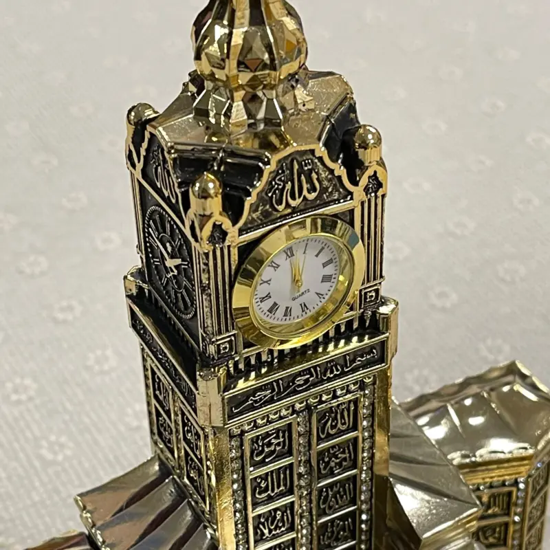 Kaaba Mecca Clock Tower dekoration, guld