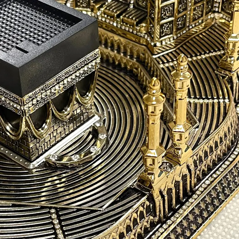 Kaaba Mecca Clock Tower dekoration, guld
