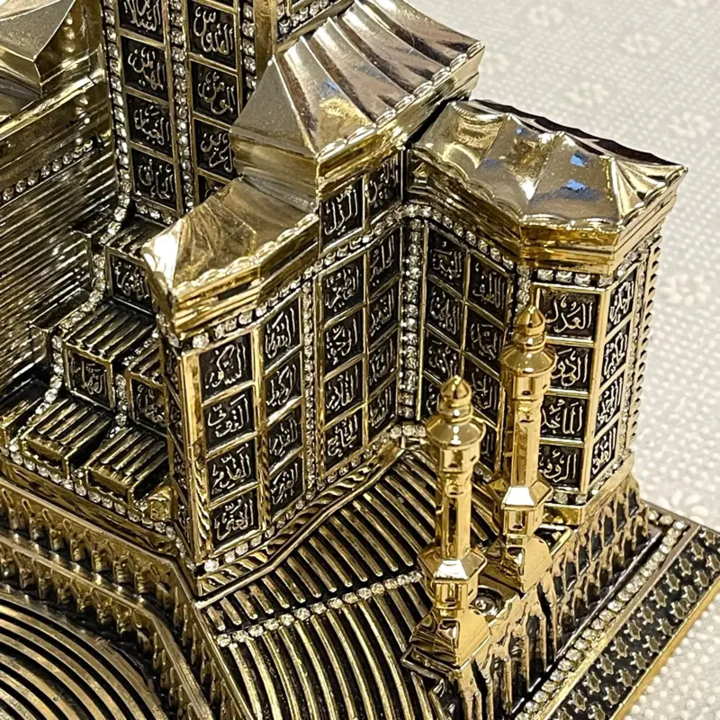 Kaaba Mecca Clock Tower dekoration, guld