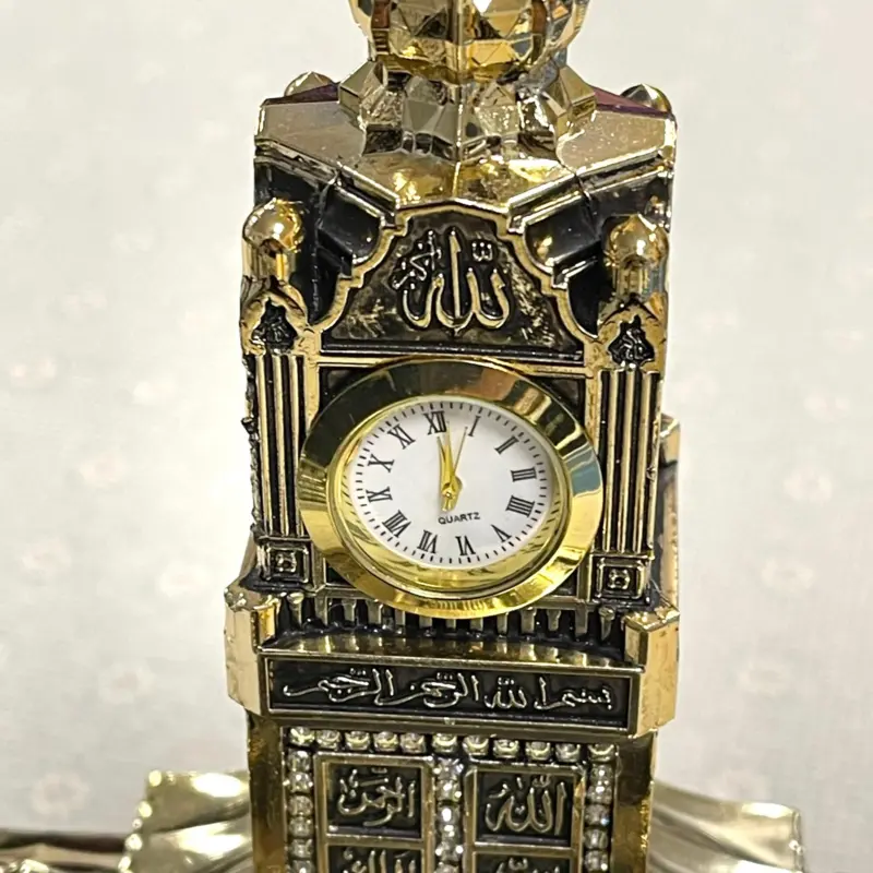 Kaaba Mecca Clock Tower dekoration, guld
