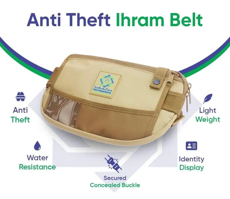 Sikker Hajj & Umrah Bæltetaske