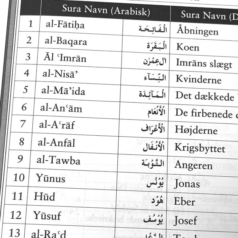 Der strahlende Koran (Dänisch/Arabisch)