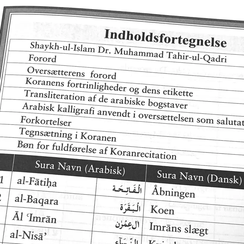 Der strahlende Koran (Dänisch/Arabisch)