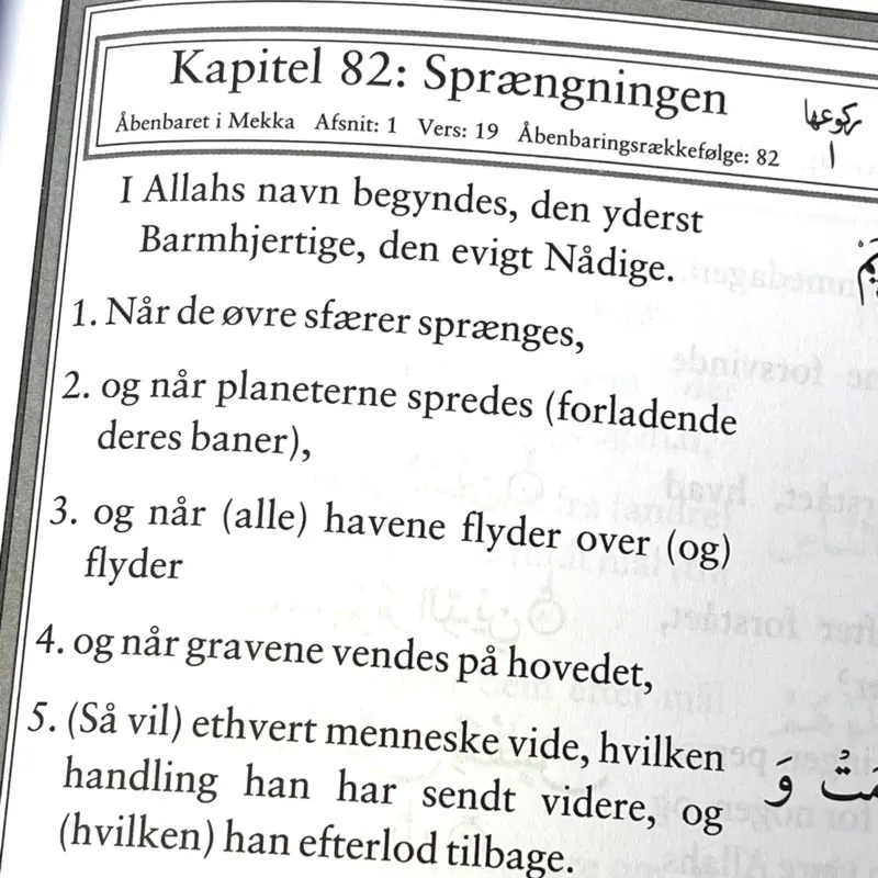 Der strahlende Koran (Dänisch/Arabisch)