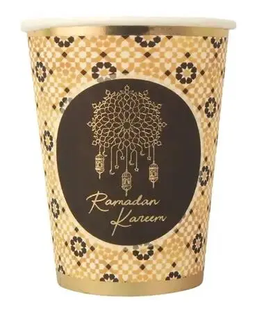 Ramadan Kareem Papkrus (10 stk) - Sort & Guld