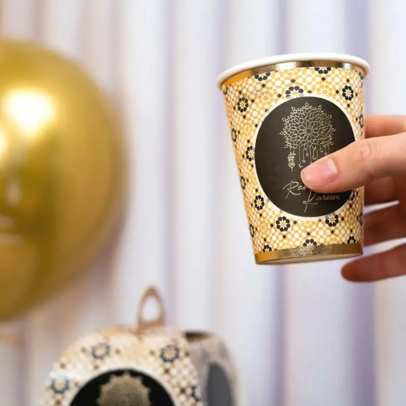 Ramadan Kareem Papkrus (10 stk) - Sort & Guld