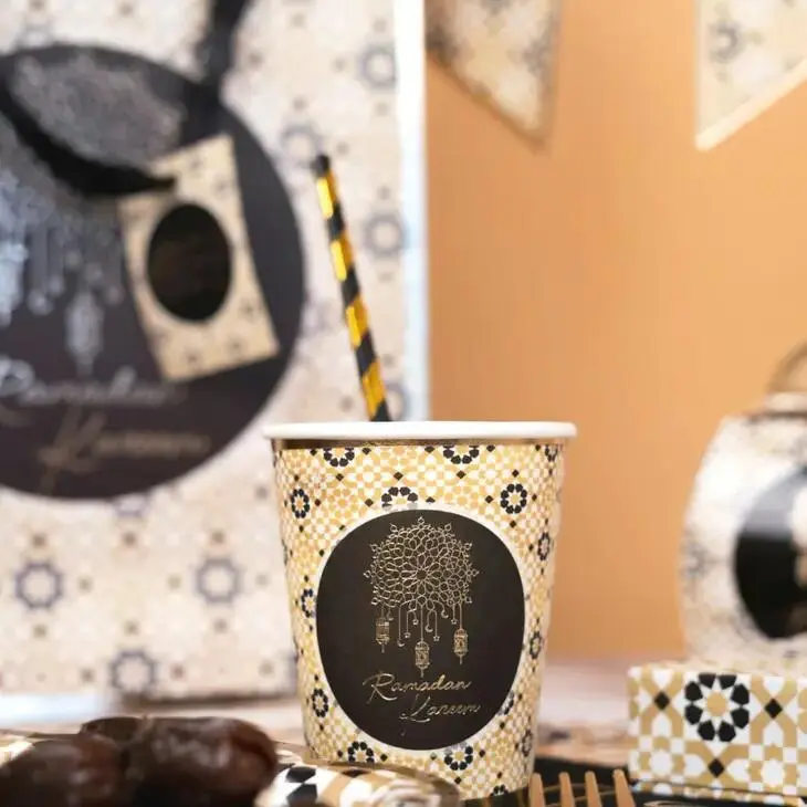 Ramadan Kareem Papkrus (10 stk) - Sort & Guld