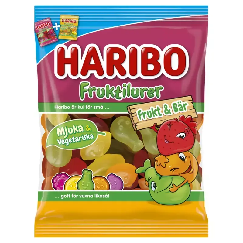Fruktilurer Frukt och Bär Haribo 80g