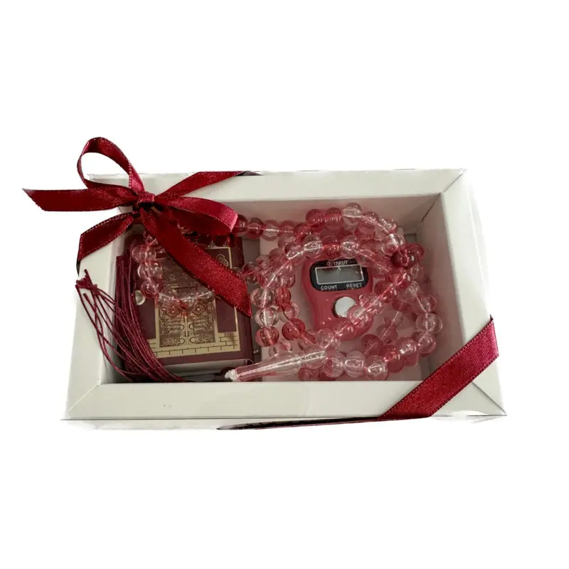 Gavesæt med lille koran, perle tasbih og digital tasbih