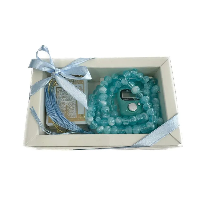 Gavesæt med lille koran, perle tasbih og digital tasbih