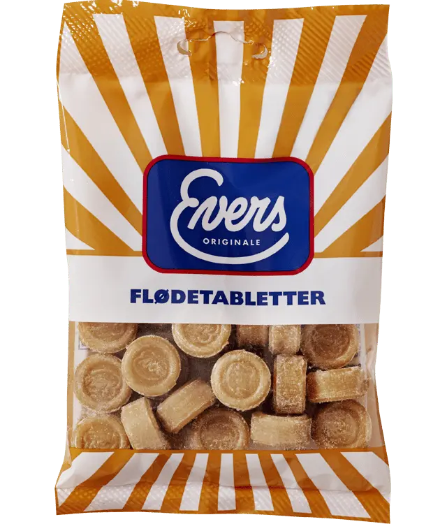 Orginale Flødetabletter Evers 70 gr