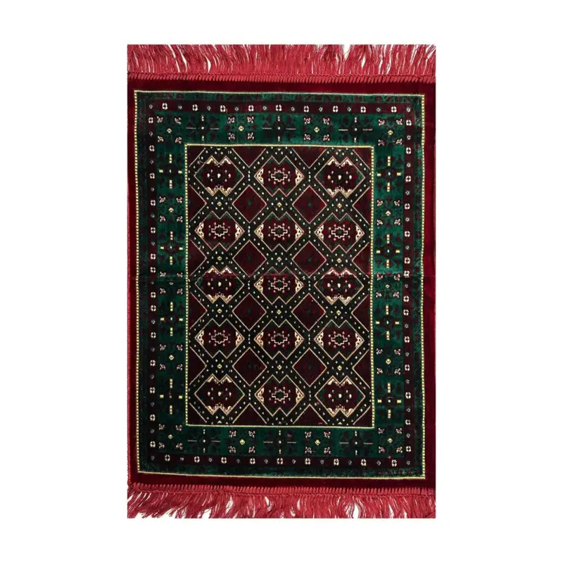 Mønstret børne/rejse bedetæppe i lækkert velour