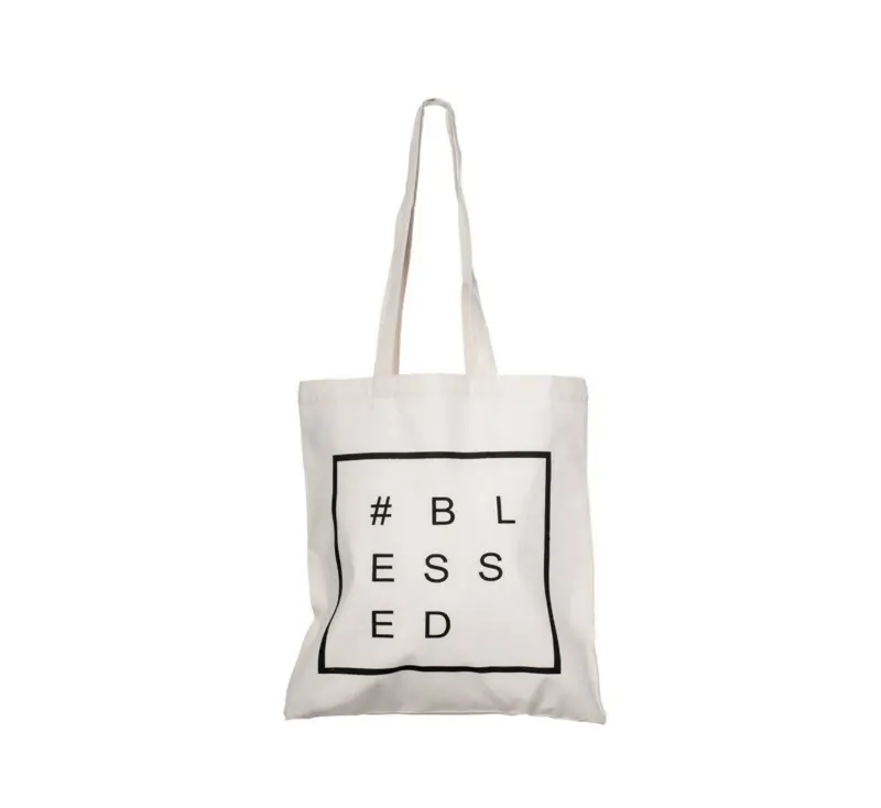 Blessed, dekorativ stof mulepose (25 kr doneres til Palæstina)