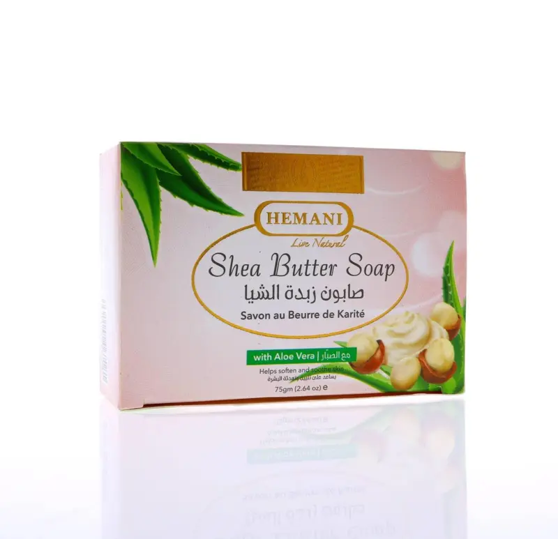 Shea Butter mit Aloe Vera Bar Seife - Hemani 75g