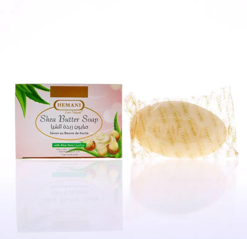Shea Butter mit Aloe Vera Bar Seife - Hemani 75g