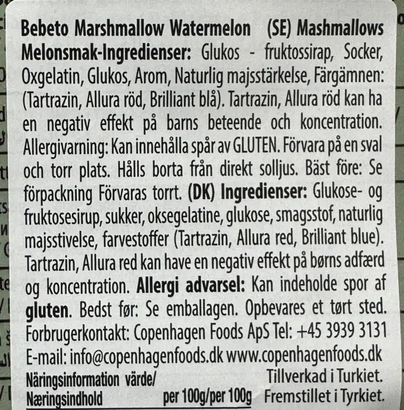 Watermelon, crazy marshmallow, Bebeto 250 g