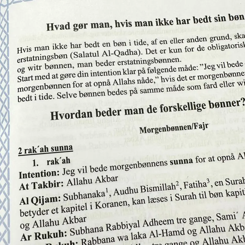 Bøn i Islam, Gratis bog, maks 1. per person