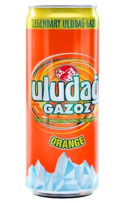 uludag gazoz, læskedrik med frugtsmag Orange, 330ml