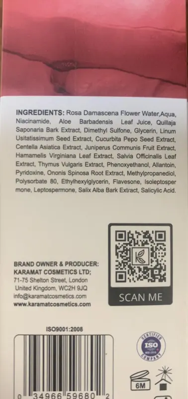 Anti- Acne Tonic, Med Rosevand Karamat 33ml