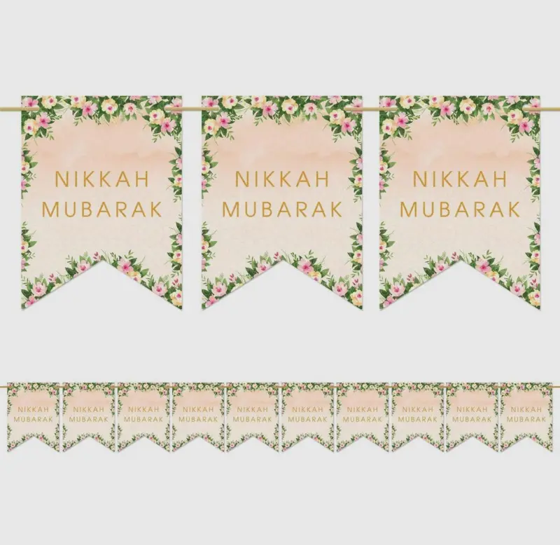 Nikkah Mubarak banner, 3 meter