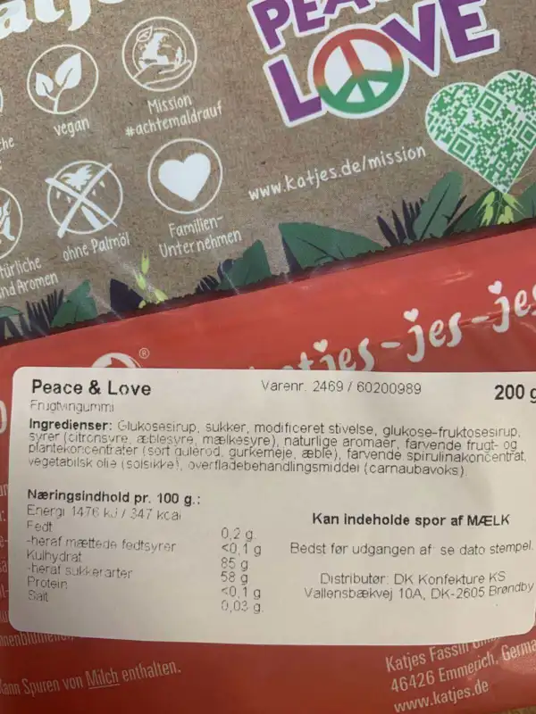 Katjes Peace and love 175 g