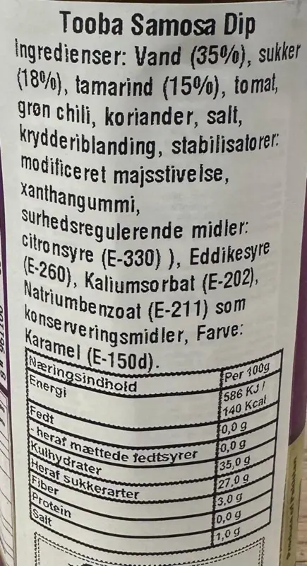 Samosa dip sauce, 290g