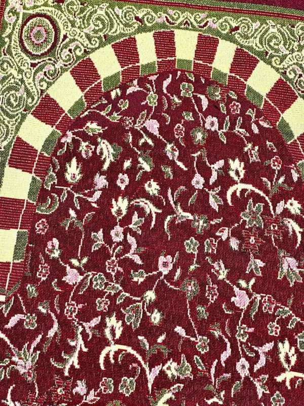 Mihrab bedetæppe til børn, bordeaux, ekstra tynd