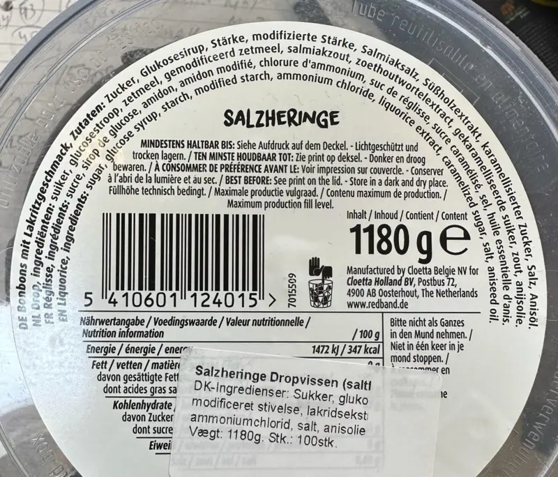 Saltfisk, Red Band, Lakrits, 1180g