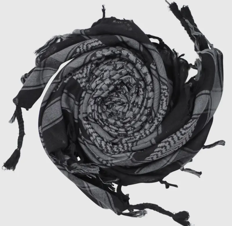 Palästina Schal, Keffiyeh, schwarz/grau