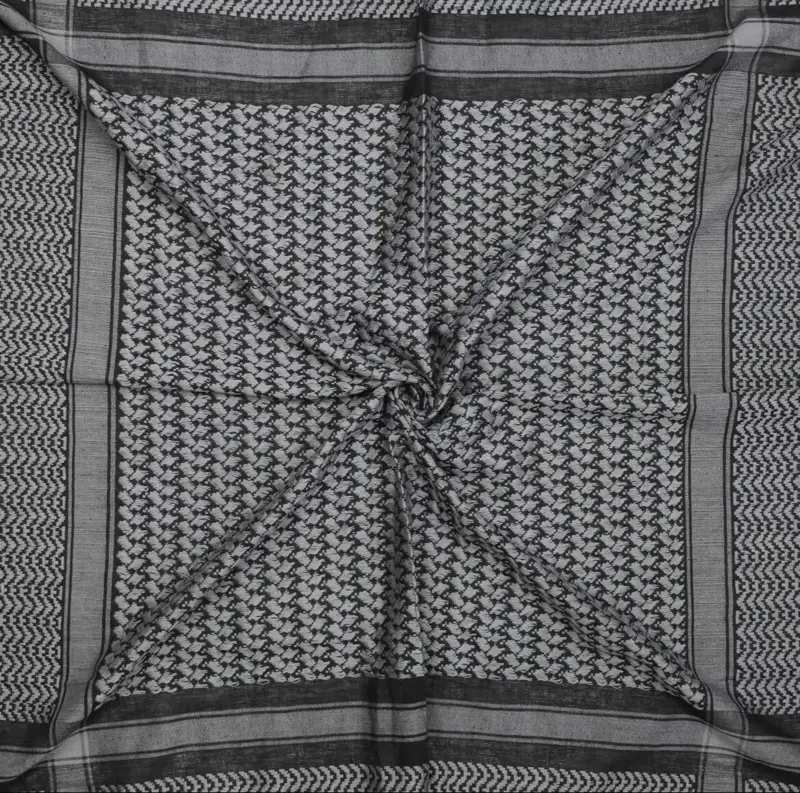 Palästina Schal, Keffiyeh, schwarz/grau
