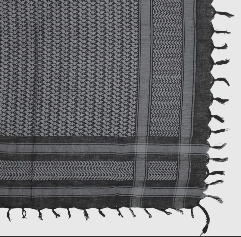 Palästina Schal, Keffiyeh, schwarz/grau