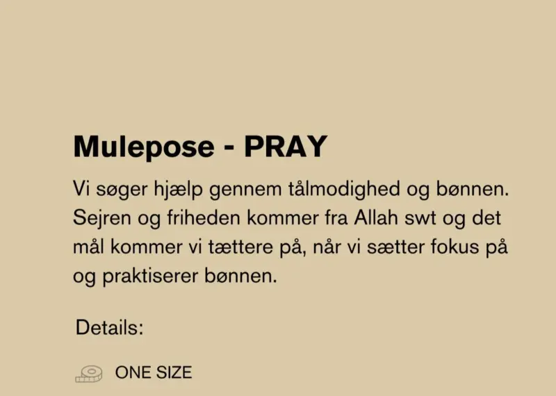 Pray Støt Palæstina Mulepose