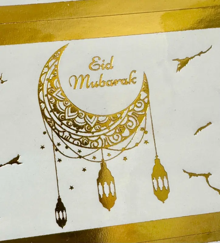 Eid Mubarak Etiketten für Flaschen, 8 Stück