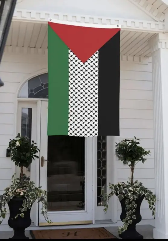 Luksus Palæstina flag med  Keffiyeh design, 60 x 100 cm
