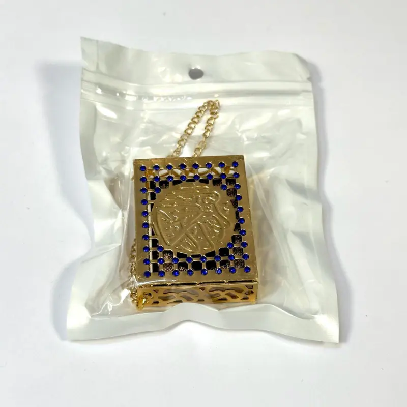 Mini-Koran in Metalldose, Gold/Blau