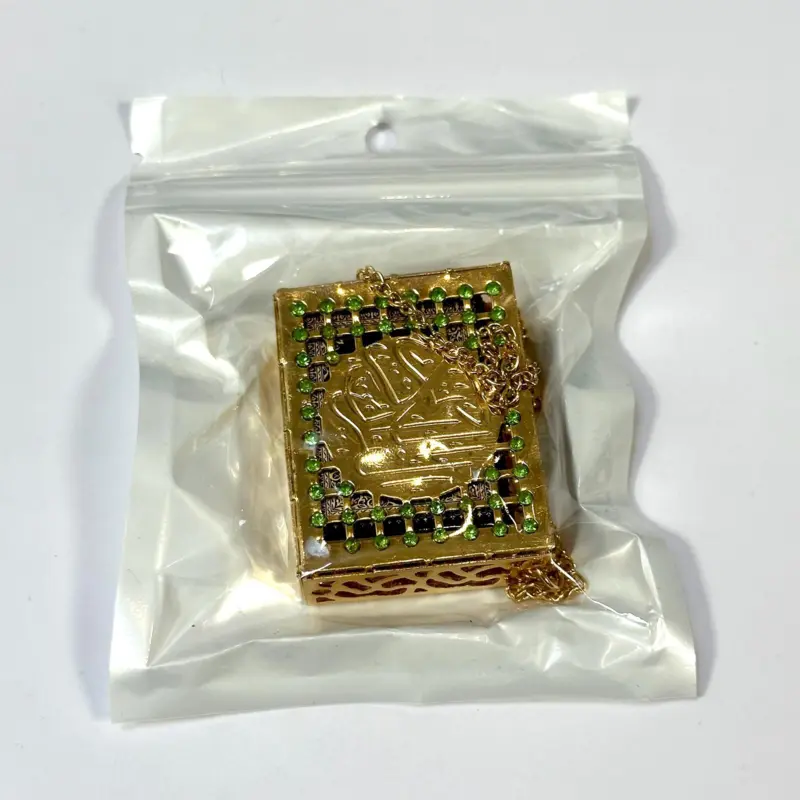 Mini-Koran in Metalldose, Gold/Grün