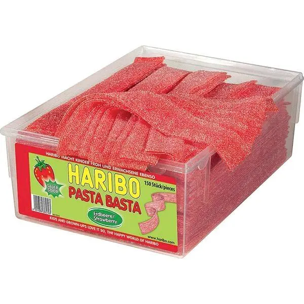 Pasta Basta Erdbeer Vegetarisch - Haribo 1,1kg 150 Stk