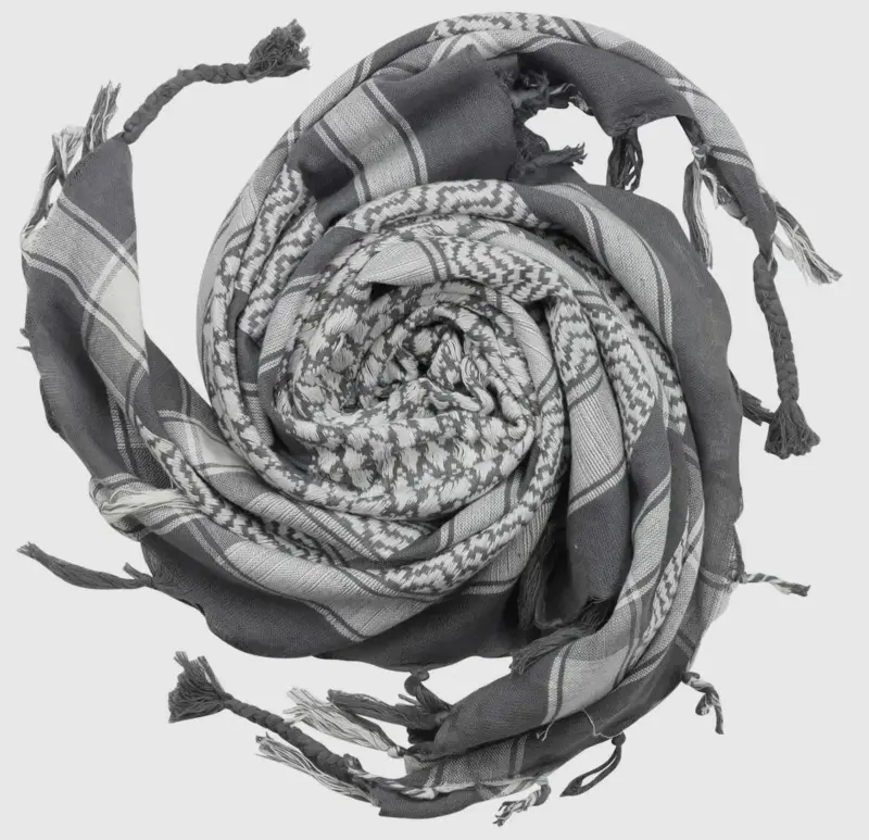 Grå/Hvid Keffiyeh