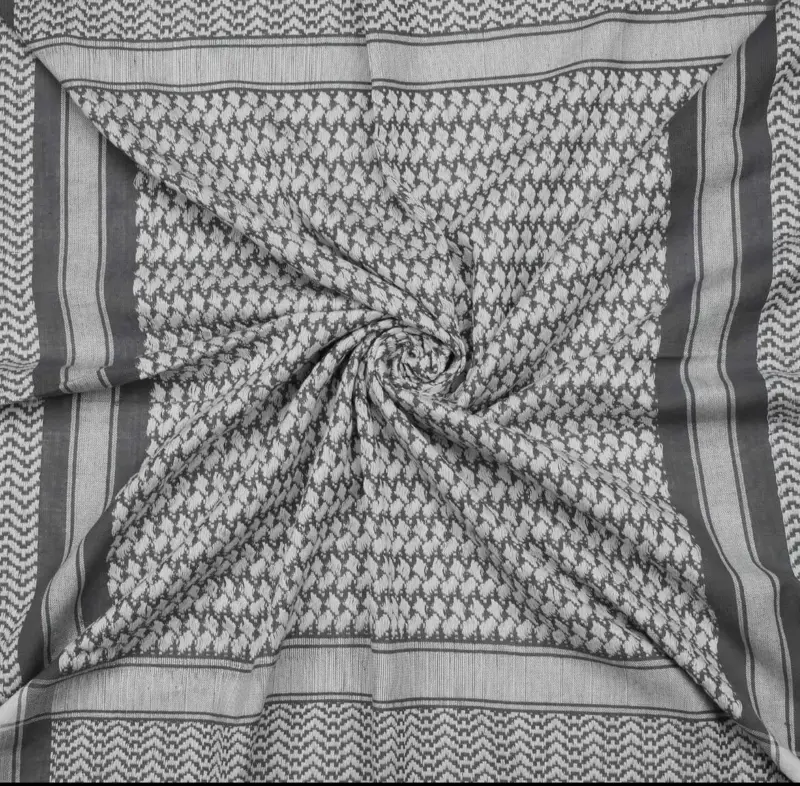 Grå/Hvid Keffiyeh