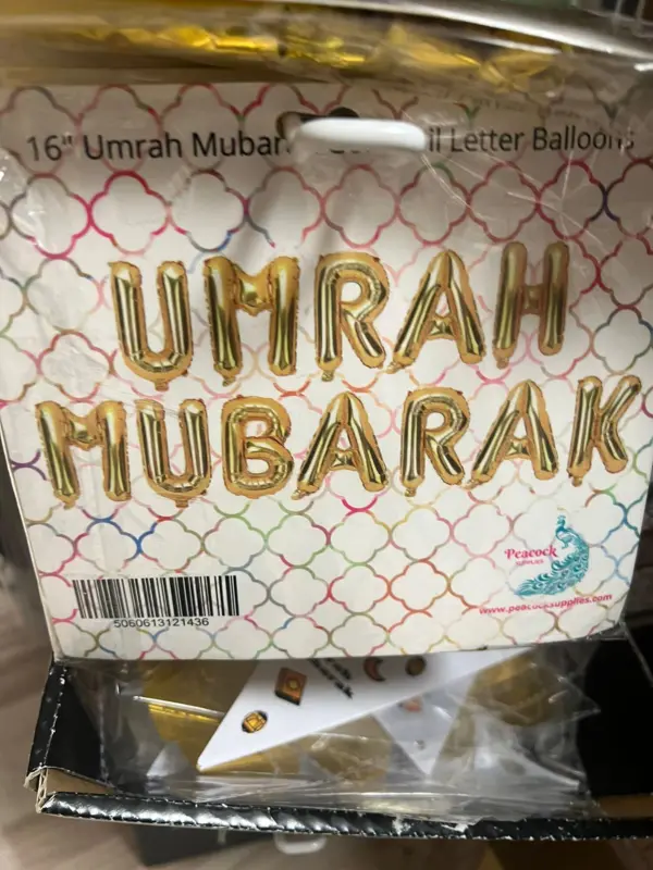 Umrah Mubarak Ballon Sæt, i guld