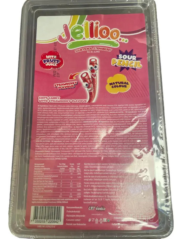 Jellioo Strawberry Pencil Sour 1kg