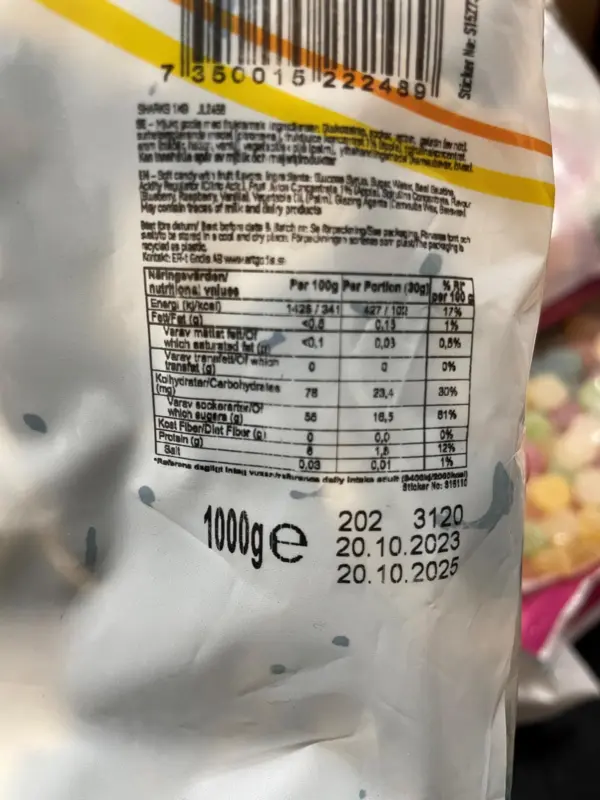 Jellioo Blue Foamy Sharks 1kg