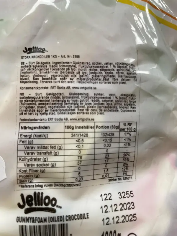 Store Krokodiller 1kg