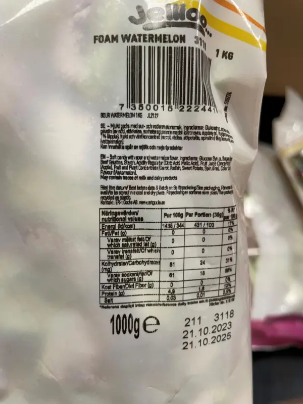 Jellioo Watermelon Slices 1kg