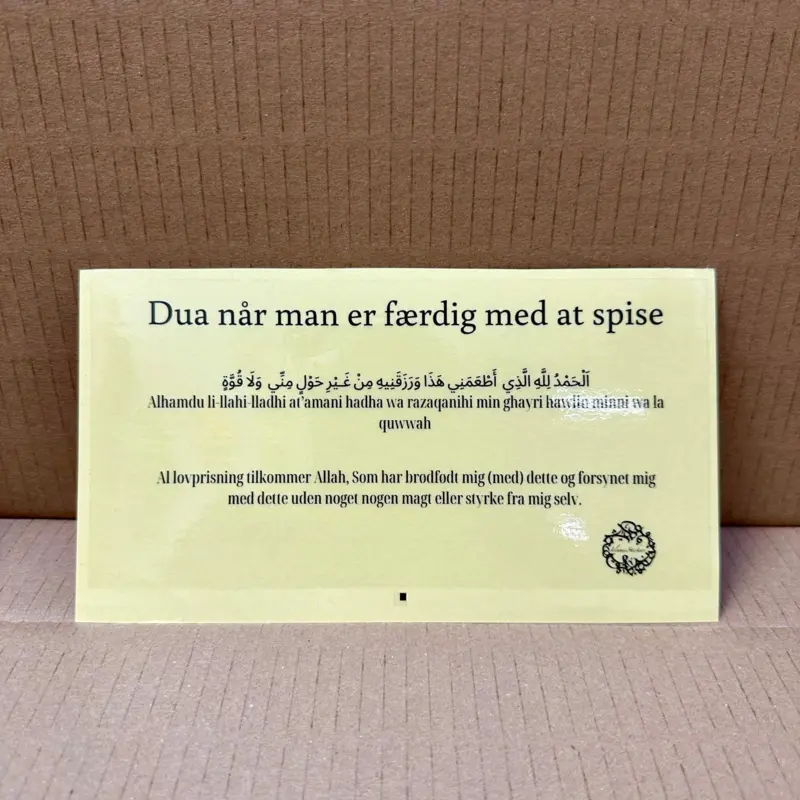 Færdig med at spise dua klistermærke